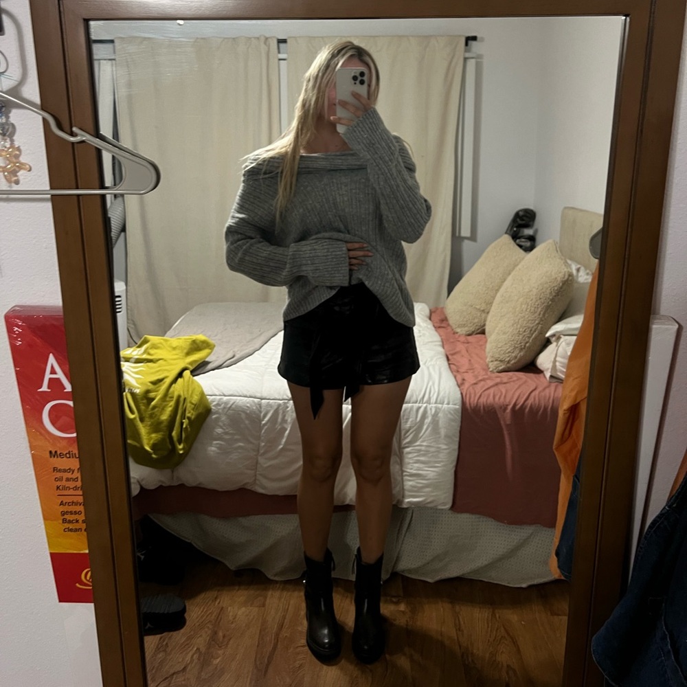 SILENT leather shorts
